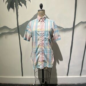 Gitman Brothers Blue and Pink Casual Button Down Shirt